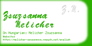 zsuzsanna melicher business card